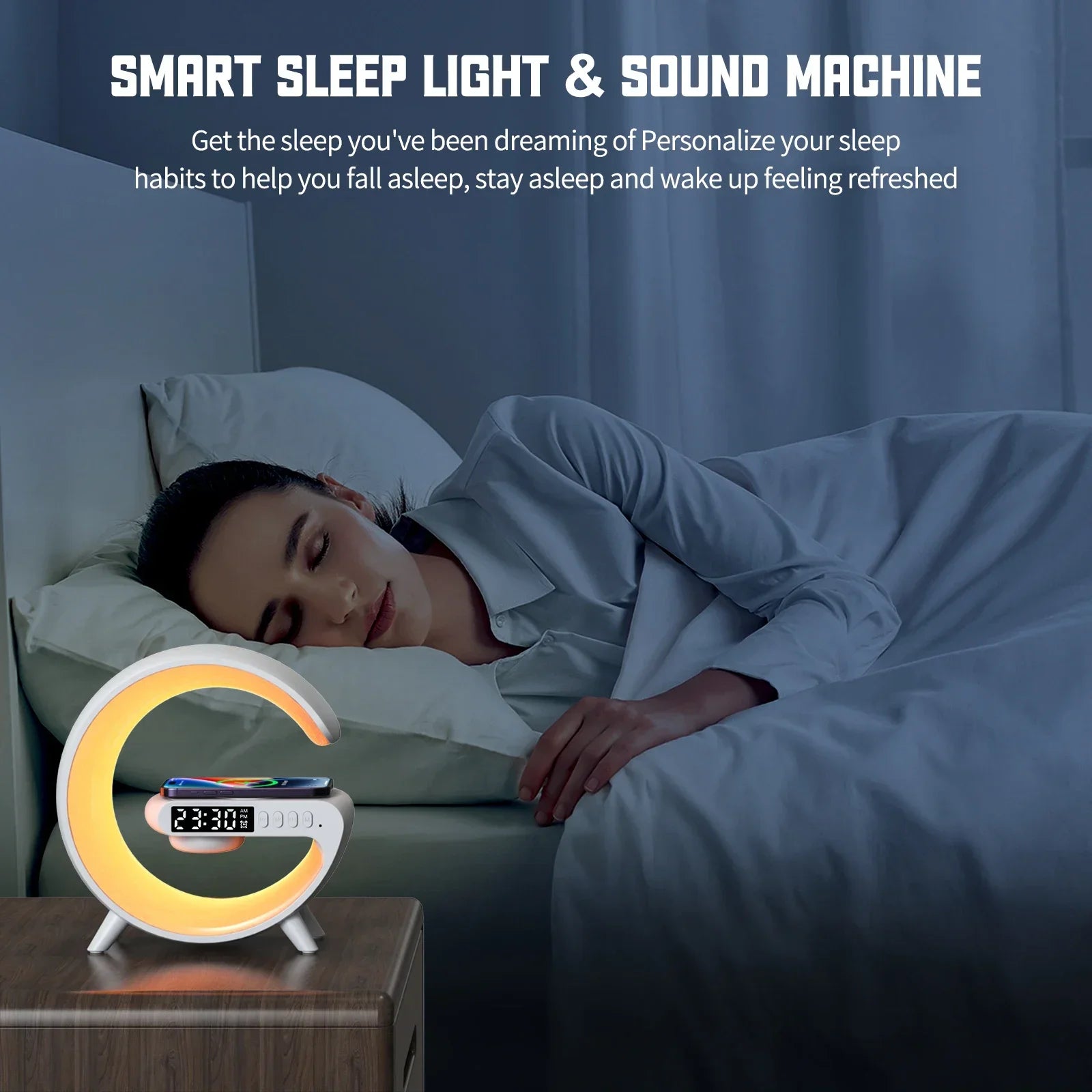 Bluetooth Speaker Multifunction Wireless Charger Pad Stand TF RGB Night Light Fast Chargingstation for Iphone Samsung Xiaomi