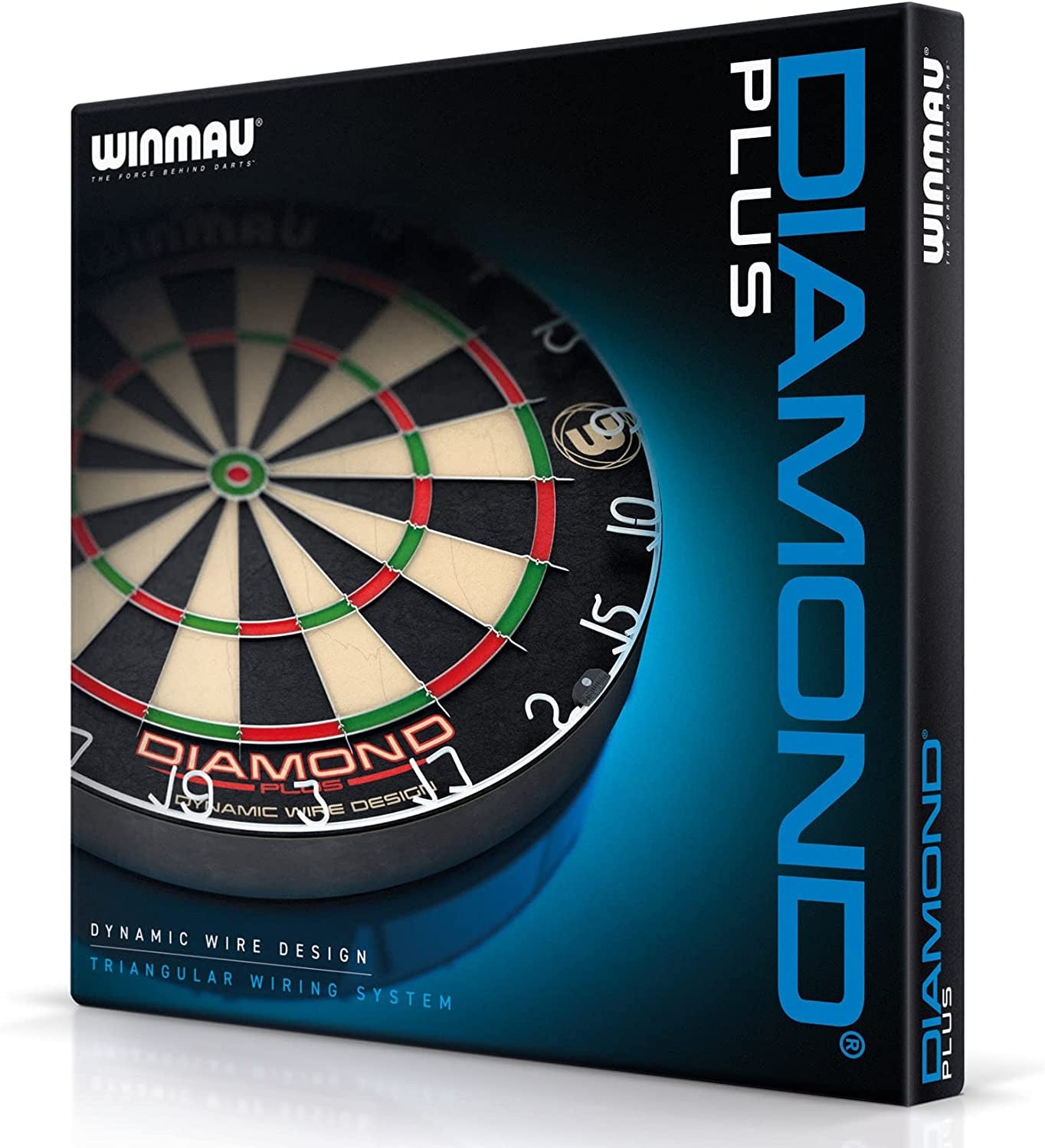 Diamond plus Dartboard- PDC Tournament Dart Board, Ultra-Thin Wire System, High-Density Sisal | Available as Board Only, Surround Set, or Cabinet Set with Steel Tip Darts