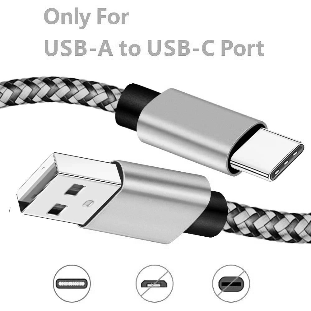 1M 2M 3M Nylon Braided USB Fast Charging Data Cable Type C Charger Cable Charger Data Wire Cord for Huawei Xiaomi Samsung Phone