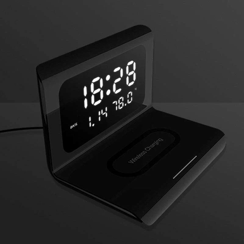 Wireless Phone Chargers Desktop Alarm Clock 3 in 1 for Iphone