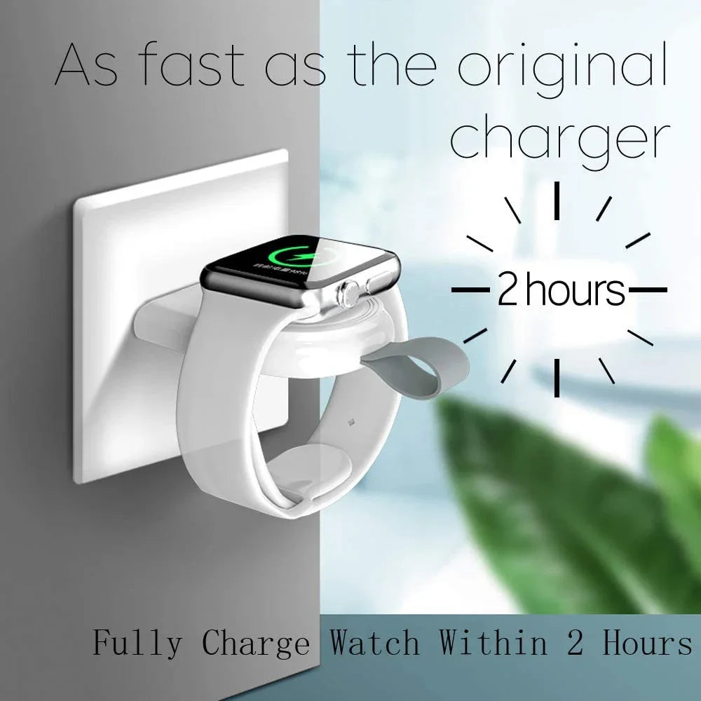 Mini Magnetic Wireless Charger Dock for Apple Watch Series 8 7 6/5/4/SE/3/2 Portable Wireless Charging Cable Charger for Iwatch
