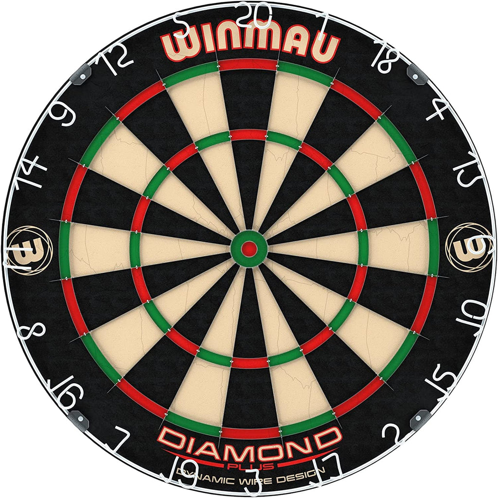 Diamond plus Dartboard- PDC Tournament Dart Board, Ultra-Thin Wire System, High-Density Sisal | Available as Board Only, Surround Set, or Cabinet Set with Steel Tip Darts