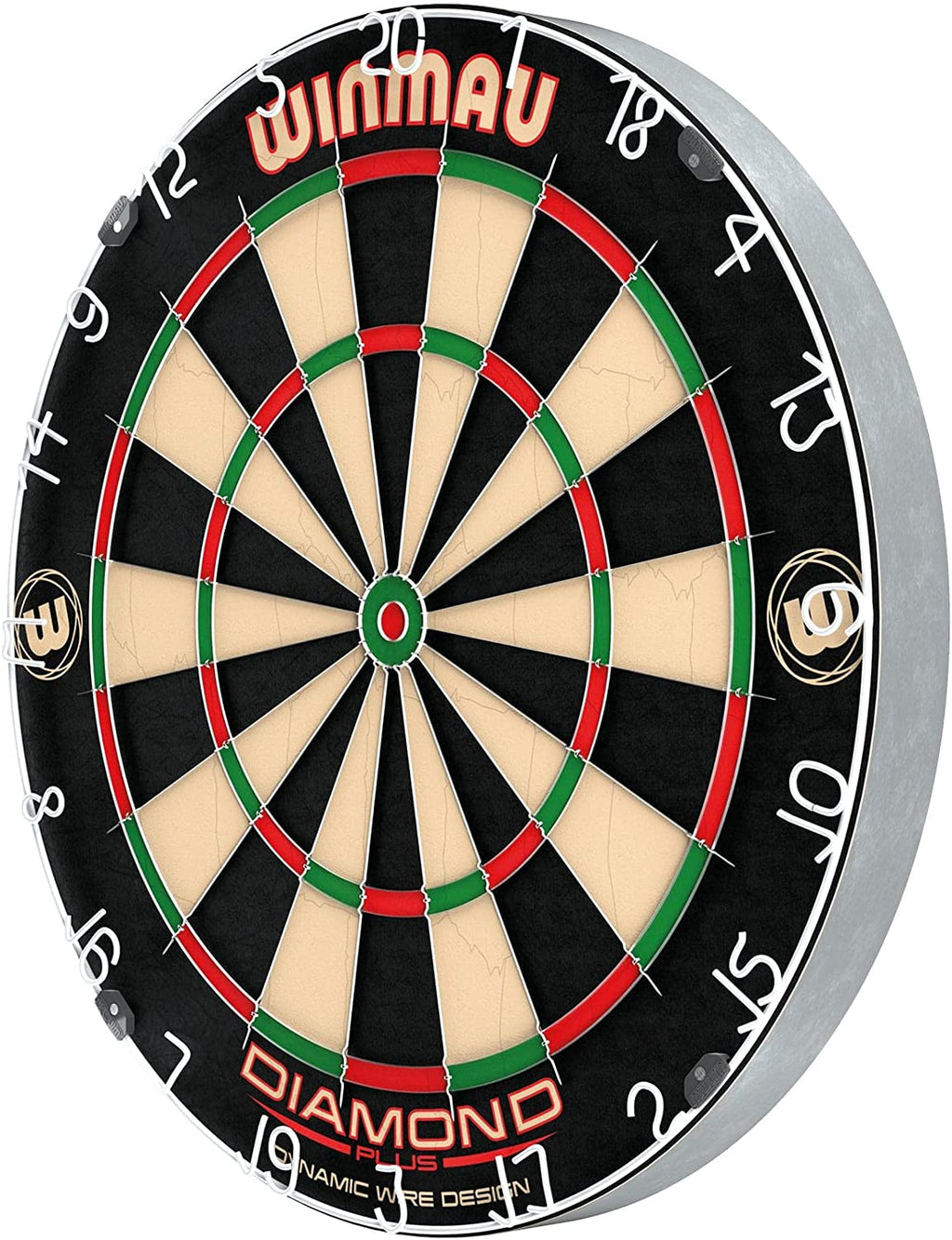 Diamond plus Dartboard- PDC Tournament Dart Board, Ultra-Thin Wire System, High-Density Sisal | Available as Board Only, Surround Set, or Cabinet Set with Steel Tip Darts