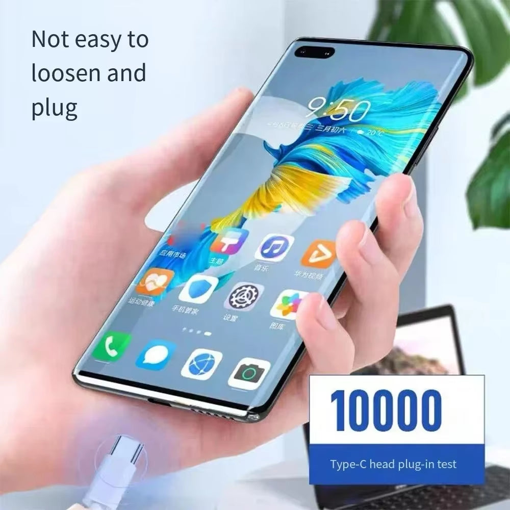 10A Type C to Type C Cable 120W Super Fast Charging Phone Charger Data Wire for Samsung Xiaomi Huawei USB C Quick Charger Cable