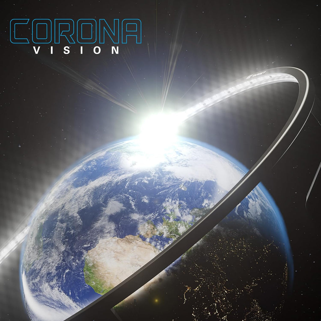 Corona Vision Dartboard Lighting System, Black Frame | White LED Dart Board Surround Ring Light with Magnetic Feet | Shadow Eliminating Dartboard Light | Professional Darts Accessories